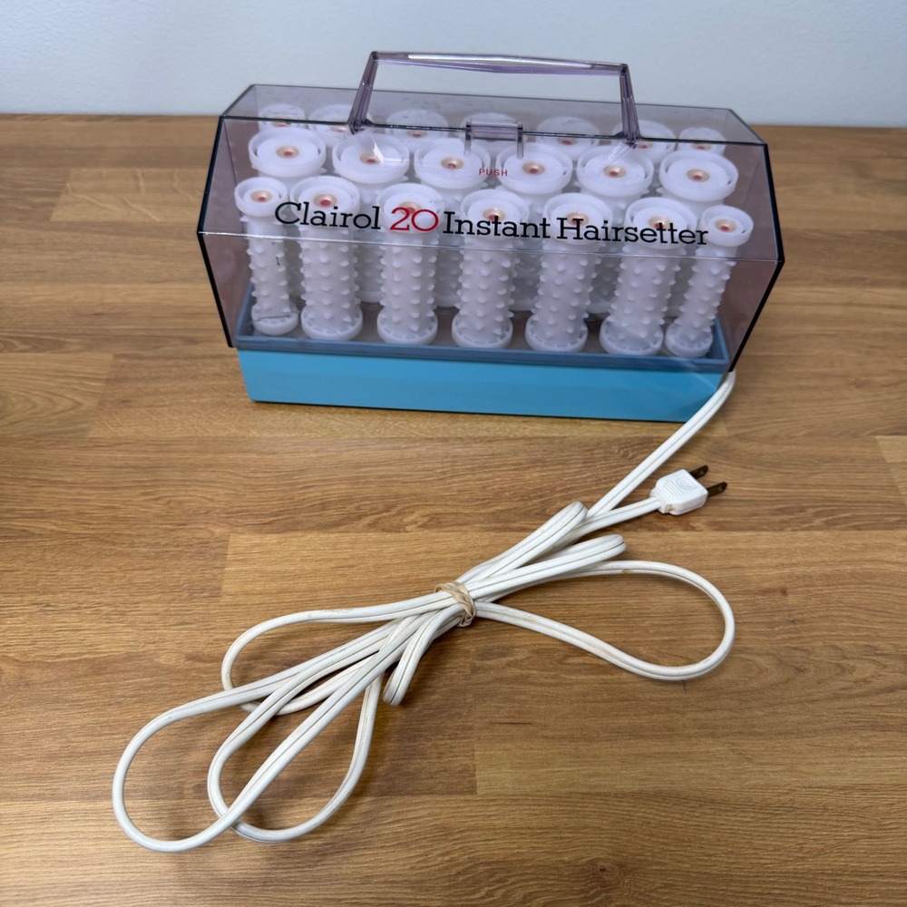 Vintage Clairol 20 Instant Hairsetter Electric Hot Rollers NO CLIPS Model C-20-S